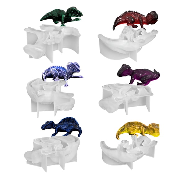 CCOCC Dragon Resin Mold Kit Silicone Molds with Dinosaur Shapes for Candle Making Resin Crafting Home Decor Gift Making DIY Projects Baking Cake Decoration
