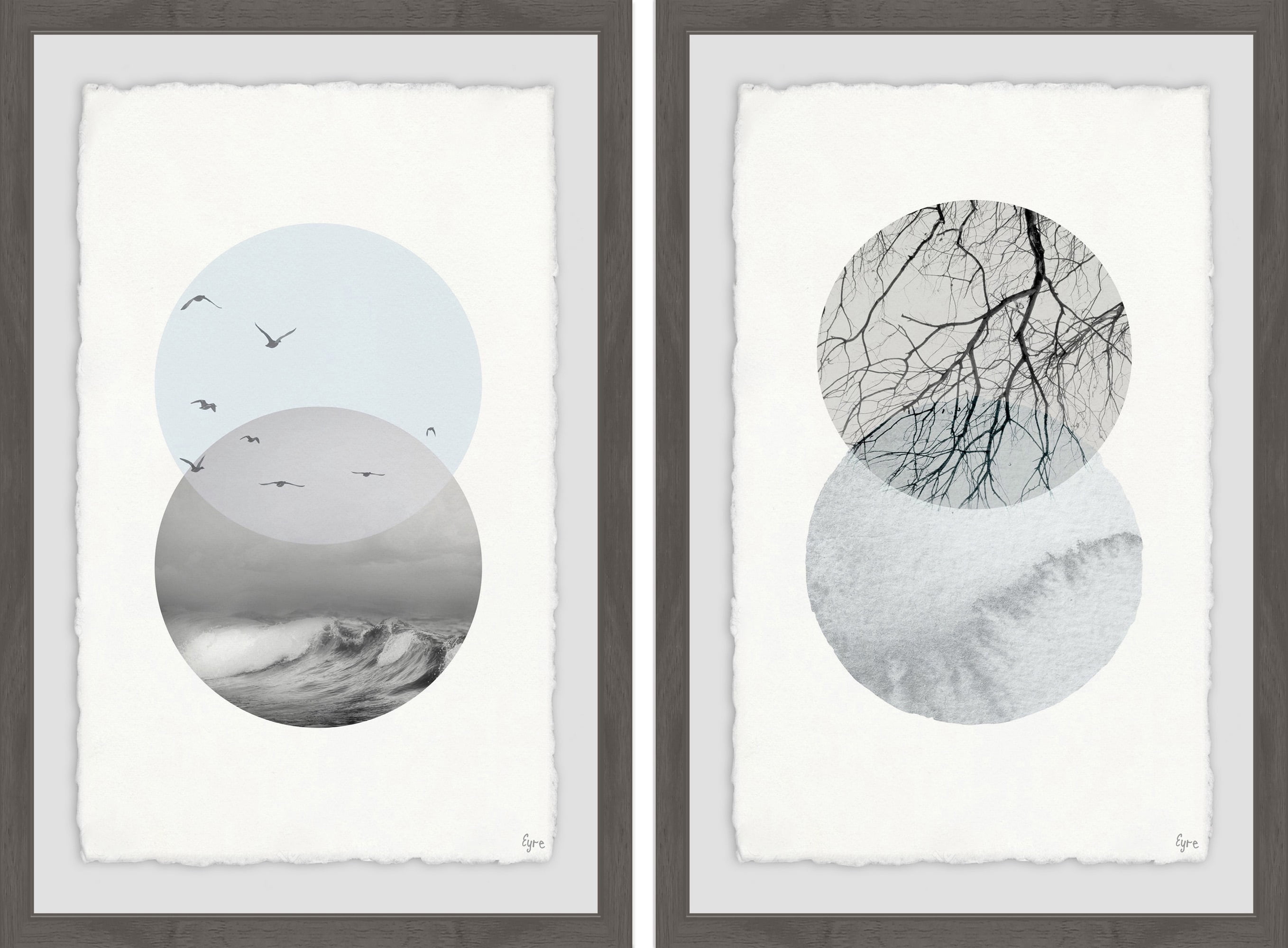 Waves and Branches Diptych