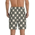 thumbnail image 3 of Kdxio Daisy Plaid Black Print Mens Sleep Shorts Bottoms Soft Comfy Pajama Wear Pants with Drawstring Pockets, 3 of 7