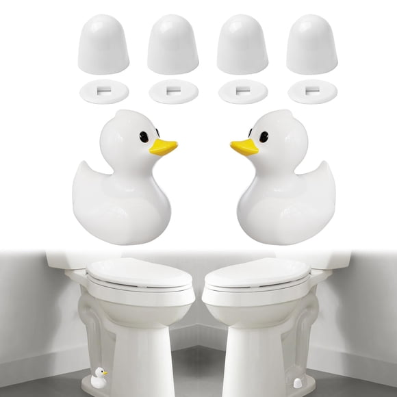 Juego de fundas para inodoro MENNTY Ceramic White Duck, paquete de 2