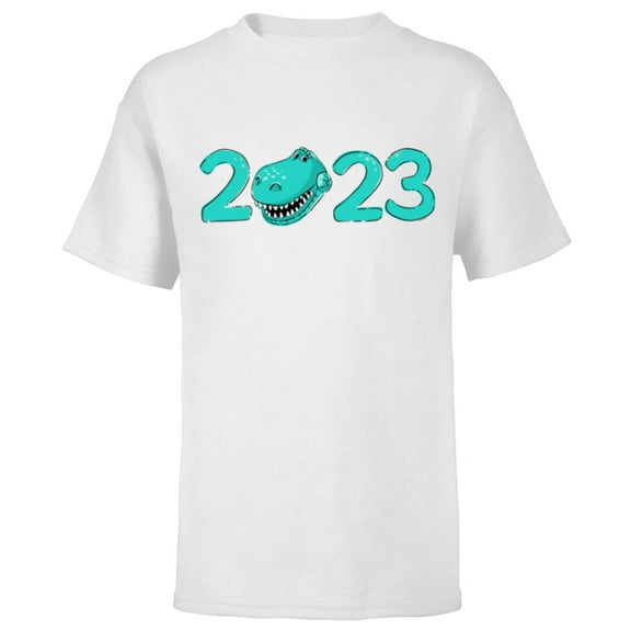 Disney and Pixar’s Toy Story Rex 2023 New Year - Short Sleeve T-Shirt for Kids - Customized-White