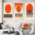 thumbnail image 1 of Designart "Minimalist Geometric Sunset in Bold Orange III" Modern Geometric Framed Wall Art Set Of 3 - Orange Abstract Frame Gallery Wall Set For Home Decor, 1 of 6