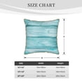 thumbnail image 4 of Haiem Teal Turquoise Wood Print Velvet Soft Solid Decorative Square Throw Pillow Covers Set with Elegant Piping Christmas Cushion Case for Sofa Bedroom Car-18"x18", 4 of 8
