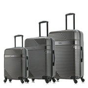 InUSA Resilience 3-Piece Hardside Luggage Sets with Spinner Wheels, Handle, Trolley, (20/24/28), Charcoal