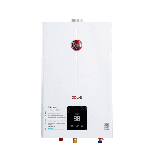 Calentador de agua instantáneo Rheem a gas Natural 14 Litros por Min blanco