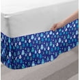 thumbnail image 2 of Winter Bed Skirt, Snowflakes and Silhouettes of Christmas Pine Trees Christmas, Elastic Bedskirt Dust Ruffle Wrap Around for Bedding Decor, 4 Sizes, Violet Blue Pale Blue, by Ambesonne, 2 of 2