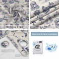 thumbnail image 4 of Farmhouse Country Blackout Curtains for Bedroom/Living Room, Thermal Insulated Kitchen Curtains, Vintage Blue French Garden Horse Swan Grommet Darkening Window Treatment Drapes 52"x63"x2, 4 of 8