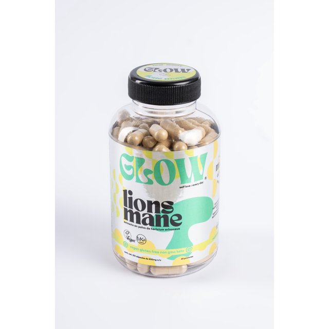 Lions Mane Orgánico 120 Cápsulas GLOW Superfoods