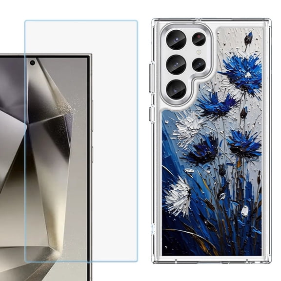 Phone Case for Samsung Galaxy S26 Ultra, with Screen Protector, by OneToughShield - Cornflower