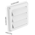 thumbnail image 4 of Couvercle de Grille d'Aération en Plastique avec 3 Rabats, 4 Pouces, 4 of 9