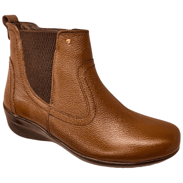Botines para Mujer en Piel Bovino con Cierre Lateral y Resorte Versatil para Trabajo Comodos 22/27 M8C