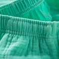 thumbnail image 6 of Baywell 100% Cotton Women Capri Sleep Pants Drawstring Pajama Pant, Green, US 8-10, 6 of 9