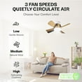 thumbnail image 6 of Bell+Howell 15'' Bronze LED Bulb E26 Screw Base Bedroom Socket Ceiling Fan with Remote Control, 6 of 6