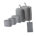 thumbnail image 3 of Bolsa de viaje de 6 uds., bolsa organizadora de equipaje, multiusos, resistente al desgaste, organizador de embalaje de equipaje, bolsa de zapatos par Gris, 3 of 9