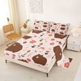 thumbnail image 2 of Erosebridal Capybara Lover Kids Bed Sheets, Spring Flower King Sheets, 4-Piece, 2 of 5