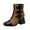 Brown, variant on Wyzesi Platform Mini Boots for Women Ladies Fashion Colorblock Snake Print Square Toe Back Zip High Heel Booties Toddler Winter Boots