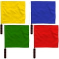 thumbnail image 1 of 4pcs Referee Flags Flags Signal Flags Hand Waving Flags for Competition, 1 of 9