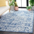 thumbnail image 3 of SAFAVIEH Cottage Ronni Chevron Indoor/Outdoor Area Rug, Blue, 6'7" x 6'7" Square, 3 of 8