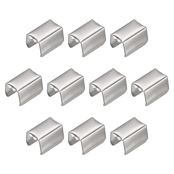 Unique Bargains Fold Over Crimp Cap Ribbon Crimp Ends Clasp Tips Silver 10 x 6mm