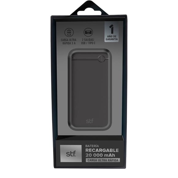 Batería Portátil STF Recargable 20000 mAh
