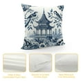 thumbnail image 4 of JEUXUS Blue and White Tile with Birds and Small Flower Home Decor Pillowcase White, 4 of 5