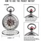 thumbnail image 5 of Reloj de bolsillo ZHAOCHENG Mecánico Double Hunter Lujo Plateado, 5 of 5