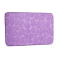 thumbnail image 7 of Unique Bargains Cobblestone Pattern Bathroom Rugs Polyester Bath Mat Machine Washable Purple 80x50cm, 7 of 7