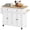White, variant on HOMCOM Rolling Kitchen Island Cart with Rubber Wood Top, Spices, and Towel Rack