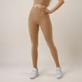 thumbnail image 4 of Active Women's High Waist Seamless Leggings with Full-Length Ankle Fit - Small, Khaki, 4 of 6