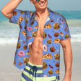 thumbnail image 7 of Gukieu Fastfoods Print Men's Short-sleeved Shirts, Button-down Lapel Hawaiian Shirts, T-shirts, Beach Vacation Summer Casual Wear,XX-Large, 7 of 7