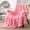Dark Pink, variant on Faux Rabbit Fur Fleece Throw Blanket for Couch, Soft Plush Fuzzy Double-Sided Bubble Fluffy Blanket, 50" x 60", Dark Pink