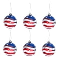thumbnail image 1 of 6/12 Uds Adornos de s de Navidad Tema Patriótico Colgante Día de La Independencia / Día Caídos Decoraciones para árboles de 6 piezas 8cm, 1 of 9