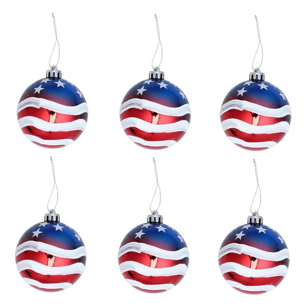 Adorno de de la Independencia- colgante patriótica del adornos de americana para el día de la independencia, 6 piezas 6cm