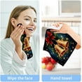 thumbnail image 7 of 2PCS Christmas Bell Towels Cotton Washcloths Set,Quick Drying & Absorbent Soft Bathroom Hand Towel Lightweight & Portable Fingertip Towel Decor Gift, 7 of 7