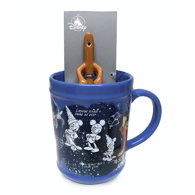 Disney Fantasia 80th Sorcerer Mickey Mouse taza de café con cuchara nuevo Disney Disney