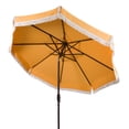 thumbnail image 4 of SAFAVIEH Milan Fringe 11' Market Crank Round Umbrella, Yellow/White, 4 of 6