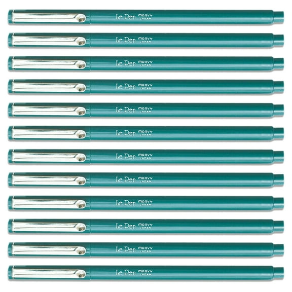 Uchida TEAL Le Pen .3MM Micro Ex Fine Synthetic Point 12 Pens