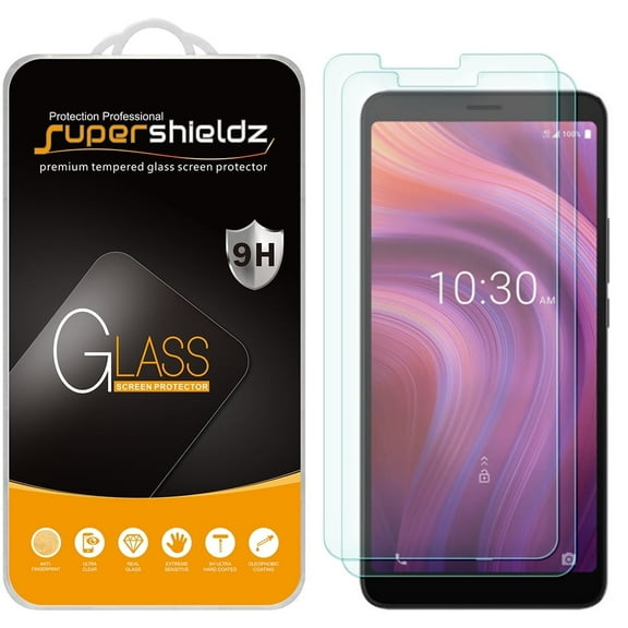 [2-Pack] Supershieldz for Alcatel 3V (2019) 6.7 inch Tempered Glass Screen Protector, Anti-Scratch, Anti-Fingerprint, Bubble Free