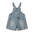 thumbnail image 2 of XXWXYD Girls Denim Overalls Shorts Summer Casual Baggy Jean Jumpsuit with Pockets Adjustable Strap Straight Fashion Jeans Kids Girls Jean Shortalls for Back-to-School, 2 of 8