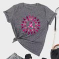 thumbnail image 1 of Qiopertar Pull Décontracté à la Mode pour Femmes Col Rond Imprimé Manches Courtes Grandes Économies de Vacances! Liquidation à Moins de 5$ Livraison Gratuite, 1 of 4