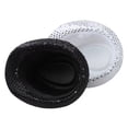 thumbnail image 4 of Slccxzc Adults Sequins Jazz Dance Hat with Necktie Sequin Fedora Hat Disco Hat, 4 of 7