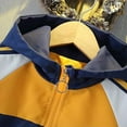 thumbnail image 5 of WOLLED Kids Boys Thin Zipper Jacket Youth Color blocking Zipper Tops 2-13T Toddler Baby Hooded Windbreaker Jacket, 5 of 10