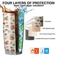 thumbnail image 7 of 20oz Tumblers Fall Pumpkins Leaves Pattern Stainless Steel Vacuum Insulated Double Wall Travel Tumbler Cups Mug with Lid and Straw,Cleaning Brush for Cold & Hot Drinks, 7 of 7