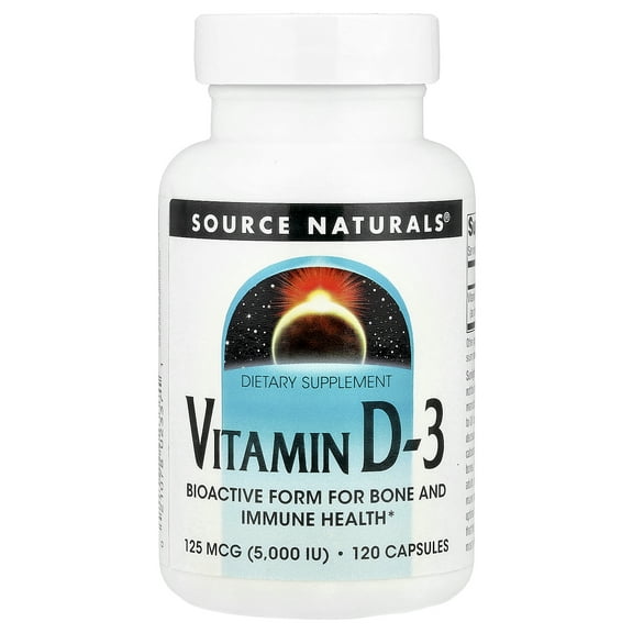 Source Naturals Vitamin D-3 5000 IU - 120 Capsule