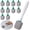 Gray, variant on Armscye Pumice Stone Toilet Bowl Cleaner,Bathroom Cleaner Brush Toilet Wand Refills with 18CM Long Handle for Remove Hard Water Stains with 1 Wand+ 10 Pumice Stones