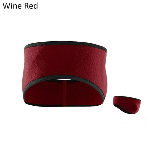 1Pcs Headscarf Hair Sweat Women Girls Hair Bands Ear Muffs Headband Ear Warmer Winter Sweatband Running Headband WINE RED
