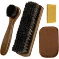 thumbnail image 1 of Cepillo de pelo de caballo Cepillo para zapatos Un pequeño cepillo para zapatos y un pequeño cepillo para pulir zapatos de cerdas naturales 4 piezas Cepillo de pulido de crin para pulir sus zapatos-1-, 1 of 8