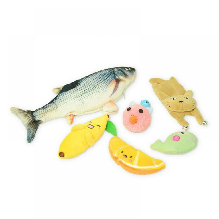 Teething Toy Electric Artificial Fish Electric Fish cat Toy plushes  Teething Toy Floppy Fish Dog Toy Fish Toy Toys for Toys for chew Toys pet  Toy Clean Jumping Fish Cloth : 