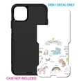 thumbnail image 2 of DistinctInk Custom SKIN / DECAL compatible with OtterBox Commuter for iPhone 11 (6.1" Screen) - Magic Collection White - Unicorn, Rainbow, 2 of 5