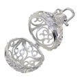 thumbnail image 3 of relayinert Beads Cage Locket Pendant Settings Lotus Necklace for DIY Silver Type F 1Set, 3 of 6